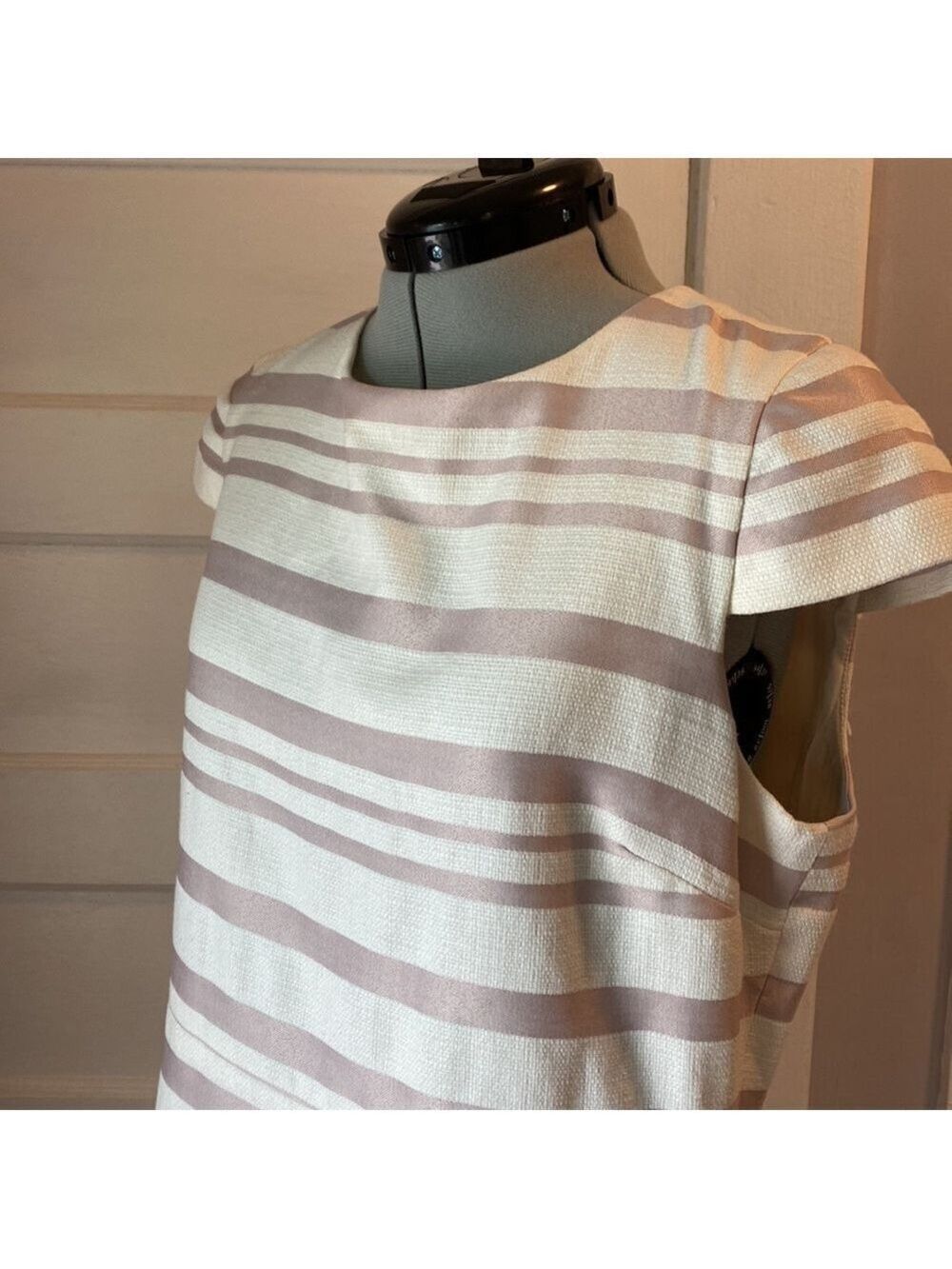 J. Crew Cap Sleeve Striped Dress, Size 12 - Picture 9 of 16